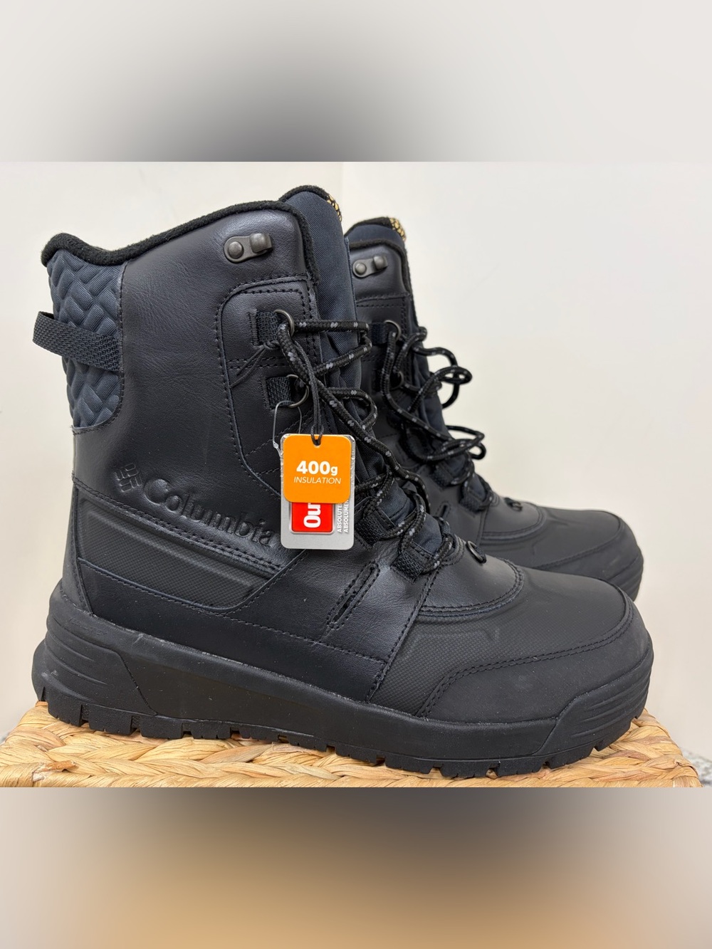 Columbia Men's Black Insulated Lace-Up Winter Boots
